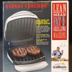 New George Foreman Lean Mean Fat Reducing Grilling Machine